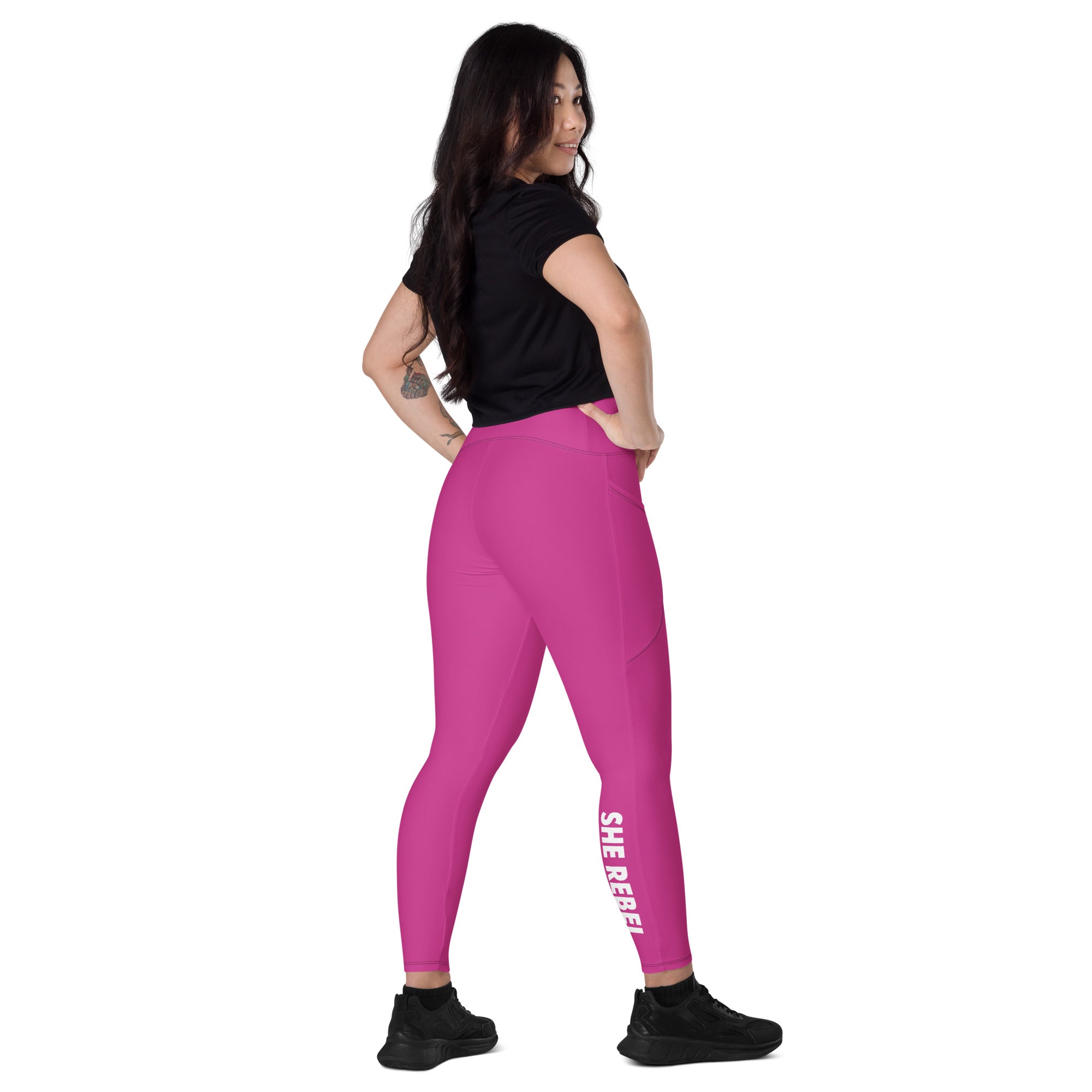 Hot Pink Leggings with Pockets | All Sizes